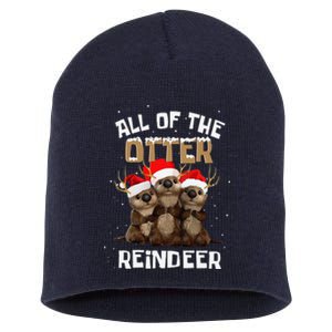 All Of The Otter Reindeer Christmas Short Acrylic Beanie