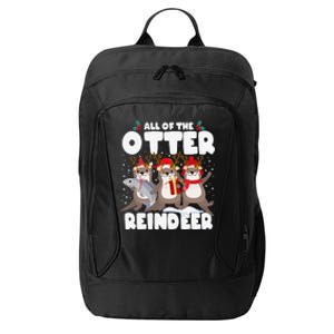 All Of The Otter Reindeer Funny Christmas Pajama Gifts City Backpack