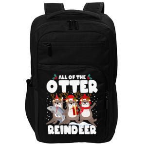 All Of The Otter Reindeer Funny Christmas Pajama Gifts Impact Tech Backpack