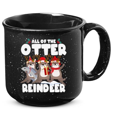 All Of The Otter Reindeer Funny Christmas Pajama Gifts 15oz Campfire Ceramic Mug