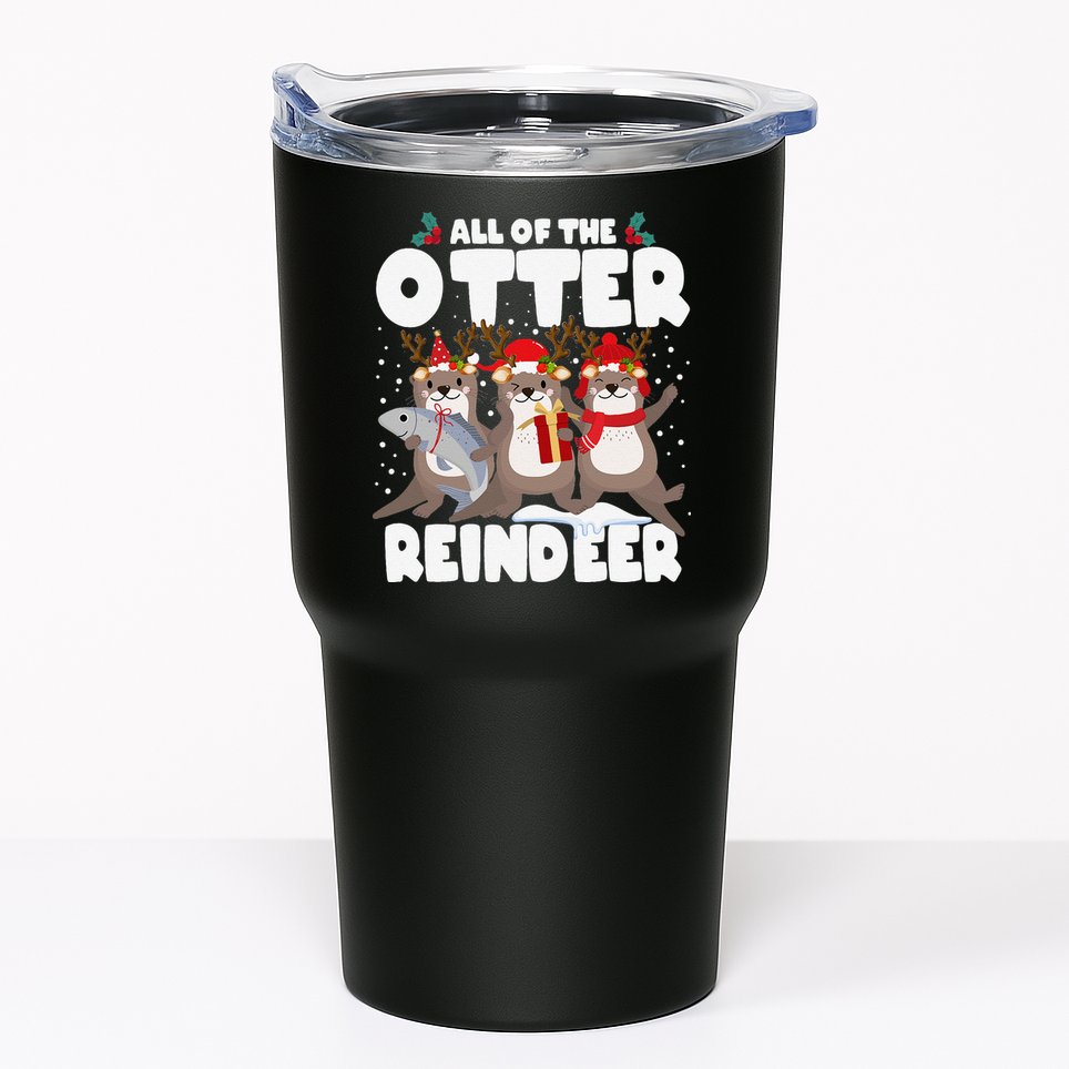 All Of The Otter Reindeer Funny Christmas Pajama Gifts Tumbler
