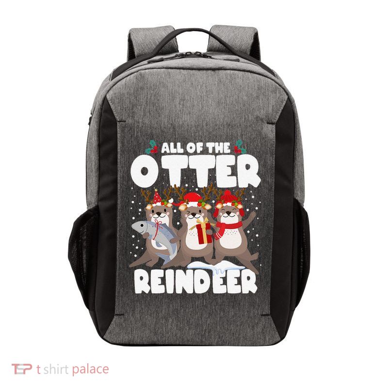 All Of The Otter Reindeer Funny Christmas Pajama Gifts Vector Backpack