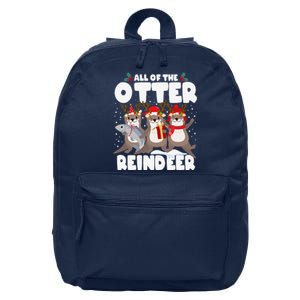 All Of The Otter Reindeer Funny Christmas Pajama Gifts 16 in Basic Backpack