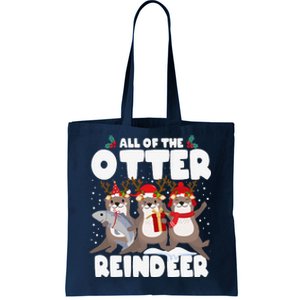 All Of The Otter Reindeer Funny Christmas Pajama Gifts Tote Bag