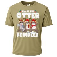 All Of The Otter Reindeer Funny Christmas Pajama Gifts Cooling Performance Crew T-Shirt