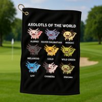 Axolotl of The World Gift Cute Axolotl Golf Towel