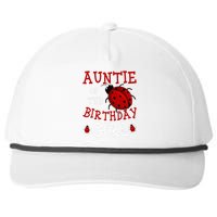 Auntie Of The Birthday Girl Ladybug Bday Party Celebration Snapback Five-Panel Rope Hat