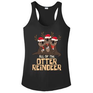 All Of The Otter Reindeer Christmas Funny Cute Cute Gift Ladies PosiCharge Competitor Racerback Tank