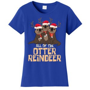 All Of The Otter Reindeer Christmas Funny Cute Cute Gift Women's T-Shirt