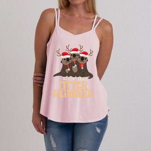 All Of The Otter Reindeer Christmas Funny Cute Cute Gift Women's Strappy Tank