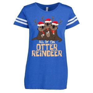 All Of The Otter Reindeer Christmas Funny Cute Cute Gift Enza Ladies Jersey Football T-Shirt