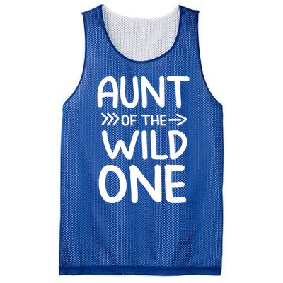 Aunt Of The Wild One Birthday Bday Auntie Great Gift Mesh Reversible Basketball Jersey Tank