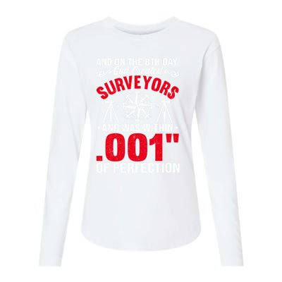 And On The 8th Day God Created Surveyors And Was Within 001 Gift Womens Cotton Relaxed Long Sleeve T-Shirt