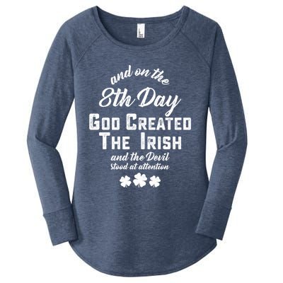 And On The 8th Day God Created The Irish And The Devil Stood Gift Women's Perfect Tri Tunic Long Sleeve Shirt