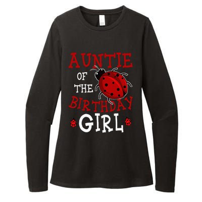 Auntie Of The Birthday Girl Ladybug Bday Party Celebration Womens CVC Long Sleeve Shirt