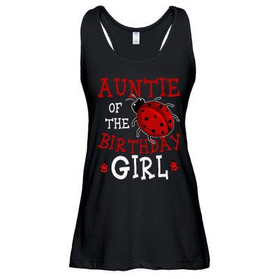 Auntie Of The Birthday Girl Ladybug Bday Party Celebration Ladies Essential Flowy Tank