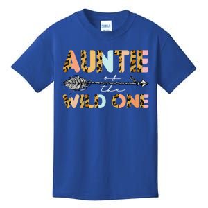 Aunt Of The Wild One Leopard Themed 1st Birthday Decoration Gift Kids T-Shirt