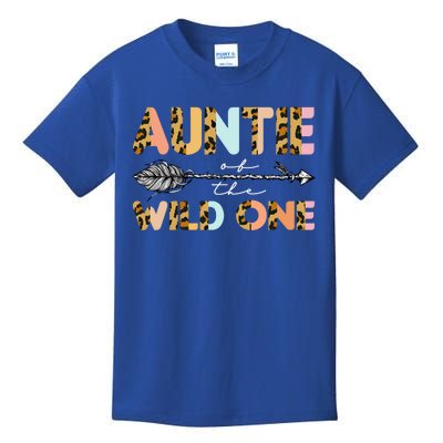 Aunt Of The Wild One Leopard Themed 1st Birthday Decoration Gift Kids T-Shirt