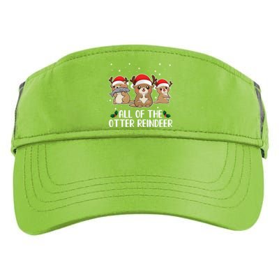 All Of The Otter Reindeer Christmas Adult Drive Performance Visor