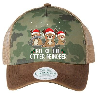 All Of The Otter Reindeer Christmas Legacy Tie Dye Trucker Hat