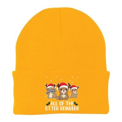 All Of The Otter Reindeer Christmas Knit Cap Winter Beanie