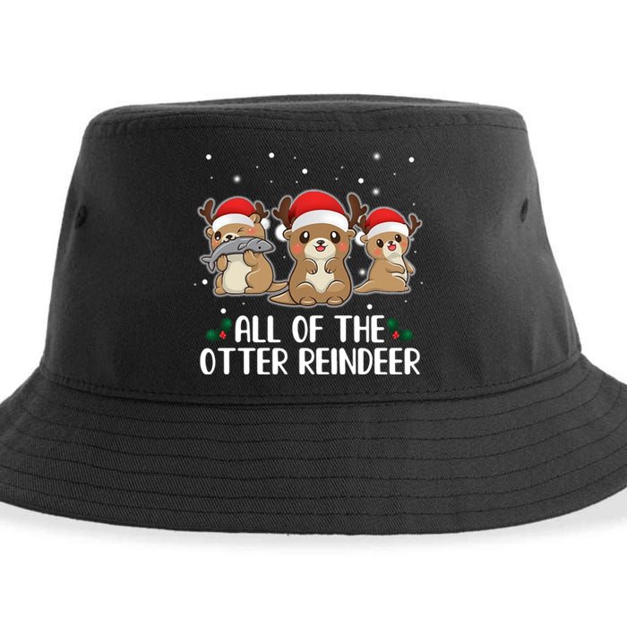 All Of The Otter Reindeer Christmas Sustainable Bucket Hat