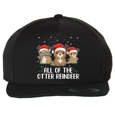 All Of The Otter Reindeer Christmas Wool Snapback Cap