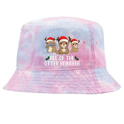 All Of The Otter Reindeer Christmas Tie-Dyed Bucket Hat