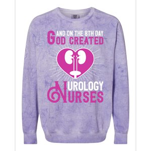 And On The 8th Day God Created Urology Nurses And Nursing Gift Colorblast Crewneck Sweatshirt