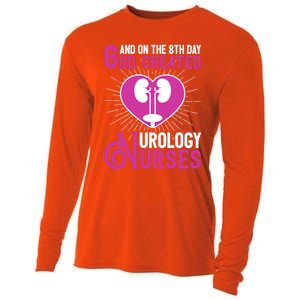 And On The 8th Day God Created Urology Nurses And Nursing Gift Cooling Performance Long Sleeve Crew