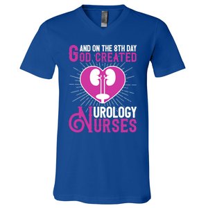 And On The 8th Day God Created Urology Nurses And Nursing Gift V-Neck T-Shirt