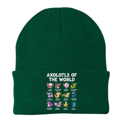 Axolotls Of The World Kawaii Types Of Axolotl Fish Knit Cap Winter Beanie