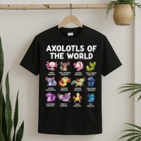 Axolotls Of The World Kawaii Types Of Axolotl Fish T-Shirt