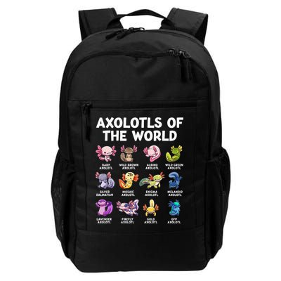 Axolotls Of The World Kawaii Types Of Axolotl Fish Backpack