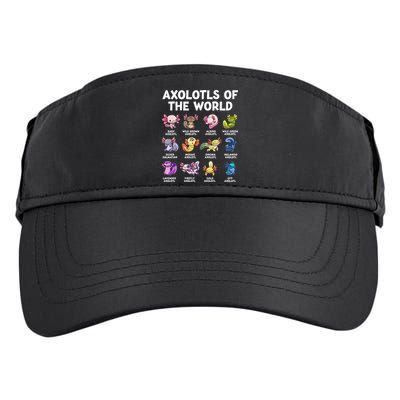 Axolotls Of The World Kawaii Types Of Axolotl Fish Adult Drive Performance Visor