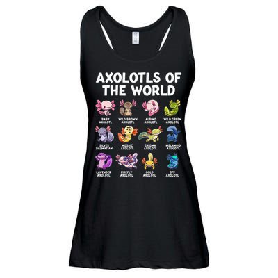 Axolotls Of The World Kawaii Types Of Axolotl Fish Ladies Essential Flowy Tank