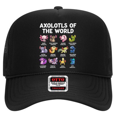 Axolotls Of The World Kawaii Types Of Axolotl Fish Trucker Hat