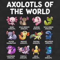 Axolotls Of The World Kawaii Types Of Axolotl Fish Trucker Hat