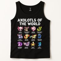Axolotls Of The World Kawaii Types Of Axolotl Fish Tank Top