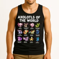 Axolotls Of The World Kawaii Types Of Axolotl Fish Tank Top