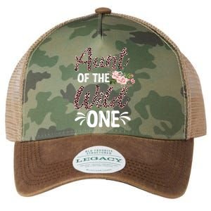 Aunt Of The Wild One Gift Zoo Themed 1st Birthday Auntie Gift Legacy Tie Dye Trucker Hat