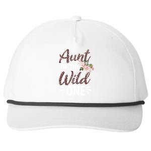 Aunt Of The Wild One Gift Zoo Themed 1st Birthday Auntie Gift Snapback Five-Panel Rope Hat