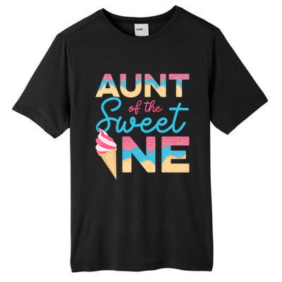 Aunt Of The Sweet One Ice Cream 1st First Family Birthday Cool Gift Tall Fusion ChromaSoft Performance T-Shirt