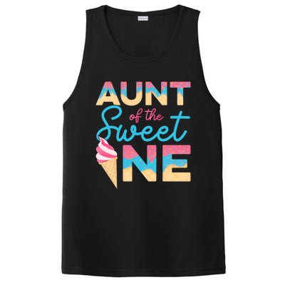 Aunt Of The Sweet One Ice Cream 1st First Family Birthday Cool Gift PosiCharge Competitor Tank