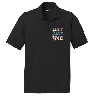 Aunt Of The Sweet One Ice Cream 1st First Family Birthday Cool Gift PosiCharge RacerMesh Polo