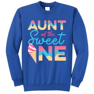 Aunt Of The Sweet One Ice Cream 1st First Family Birthday Cool Gift Sweatshirt