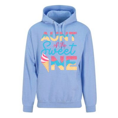 Aunt Of The Sweet One Ice Cream 1st First Family Birthday Cool Gift Unisex Surf Hoodie