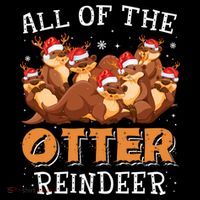 All Of The Otter Reindeer Christmas Funny Cute Gift Impact Tech Backpack