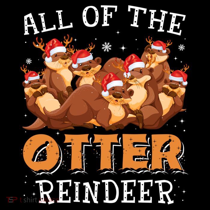 All Of The Otter Reindeer Christmas Funny Cute Gift Impact Tech Backpack
