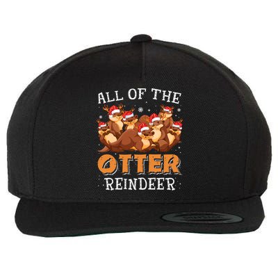 All Of The Otter Reindeer Christmas Funny Cute Gift Wool Snapback Cap